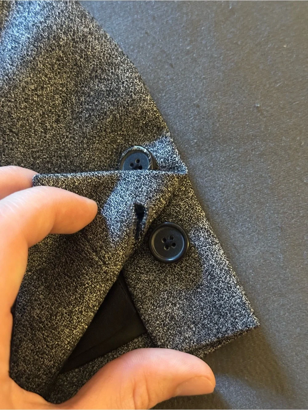 Bespoken 38R 100% Wool Removable Hoodie Grey Sport Coat Blazer